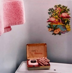 Bagno della roulotte, Bisbee, Arizona - Fotografia di interni a colori