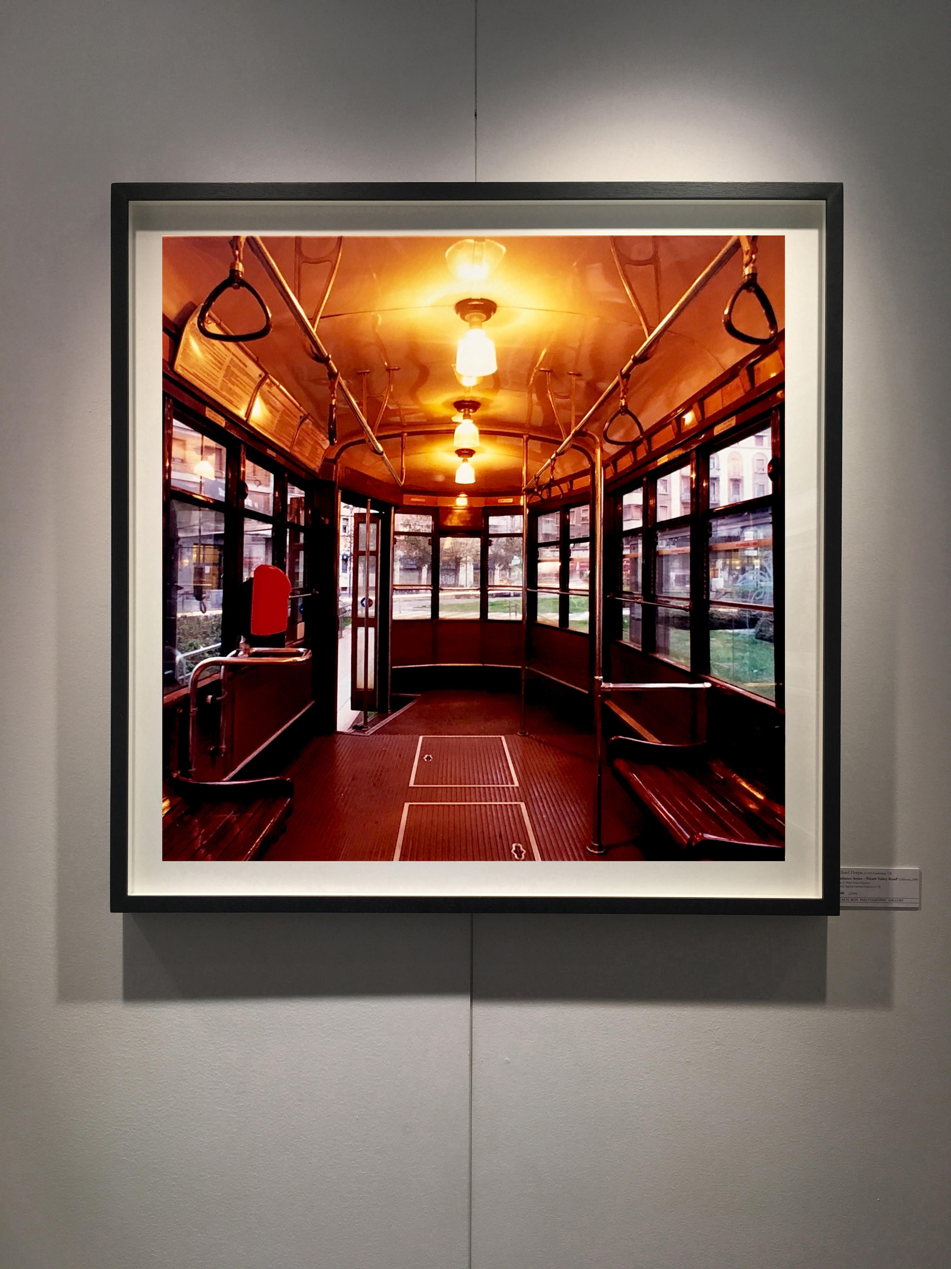 Tram, Lambrate, Milan - Vintage vehicle interior color photography - Print by Richard Heeps