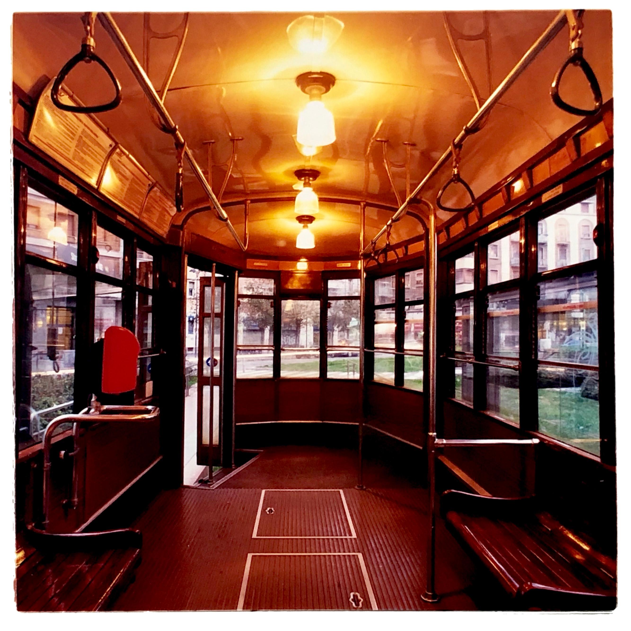 Richard Heeps Color Photograph - Tram, Lambrate, Milan - Vintage vehicle interior color photography
