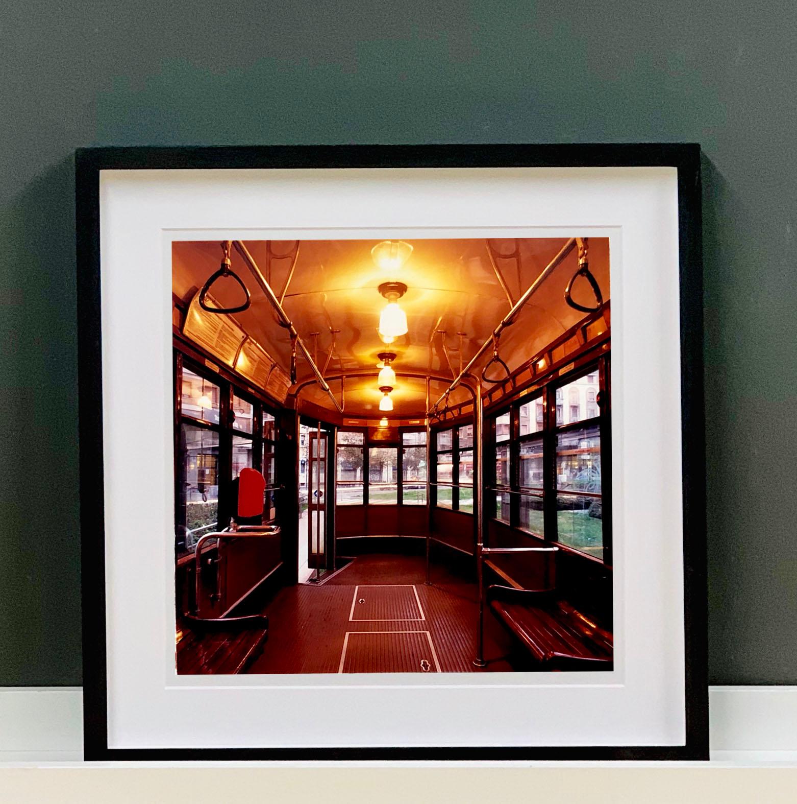 Tram (Square), Lambrate, Milan - Italian vehicle color photography - Print by Richard Heeps