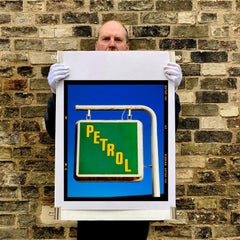 Trevor's Petrol, Norfolk - Vintage Typography Sign Color Photograph