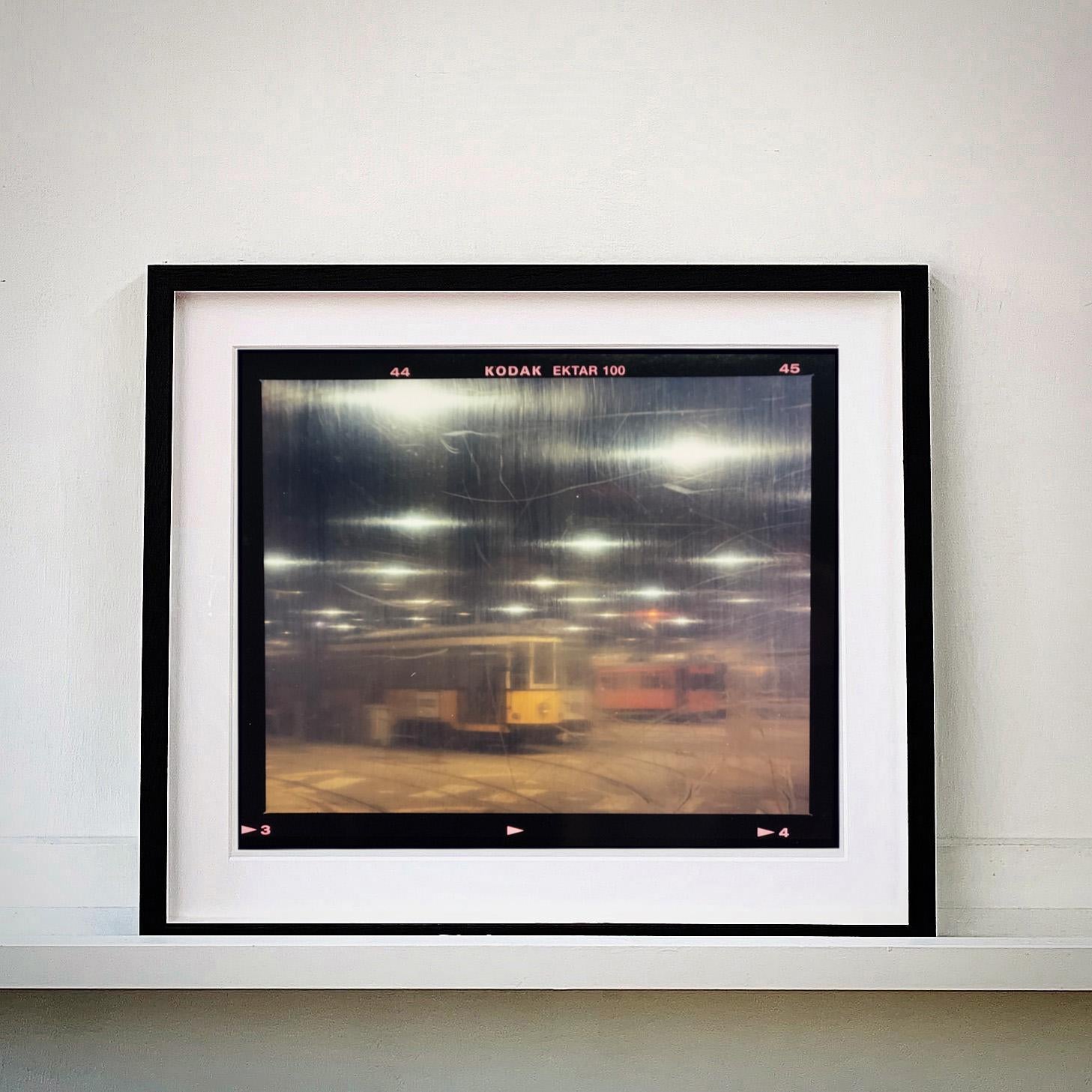 Turro Tram Depot, Milan - Abstract Italian color photography - Photograph by Richard Heeps