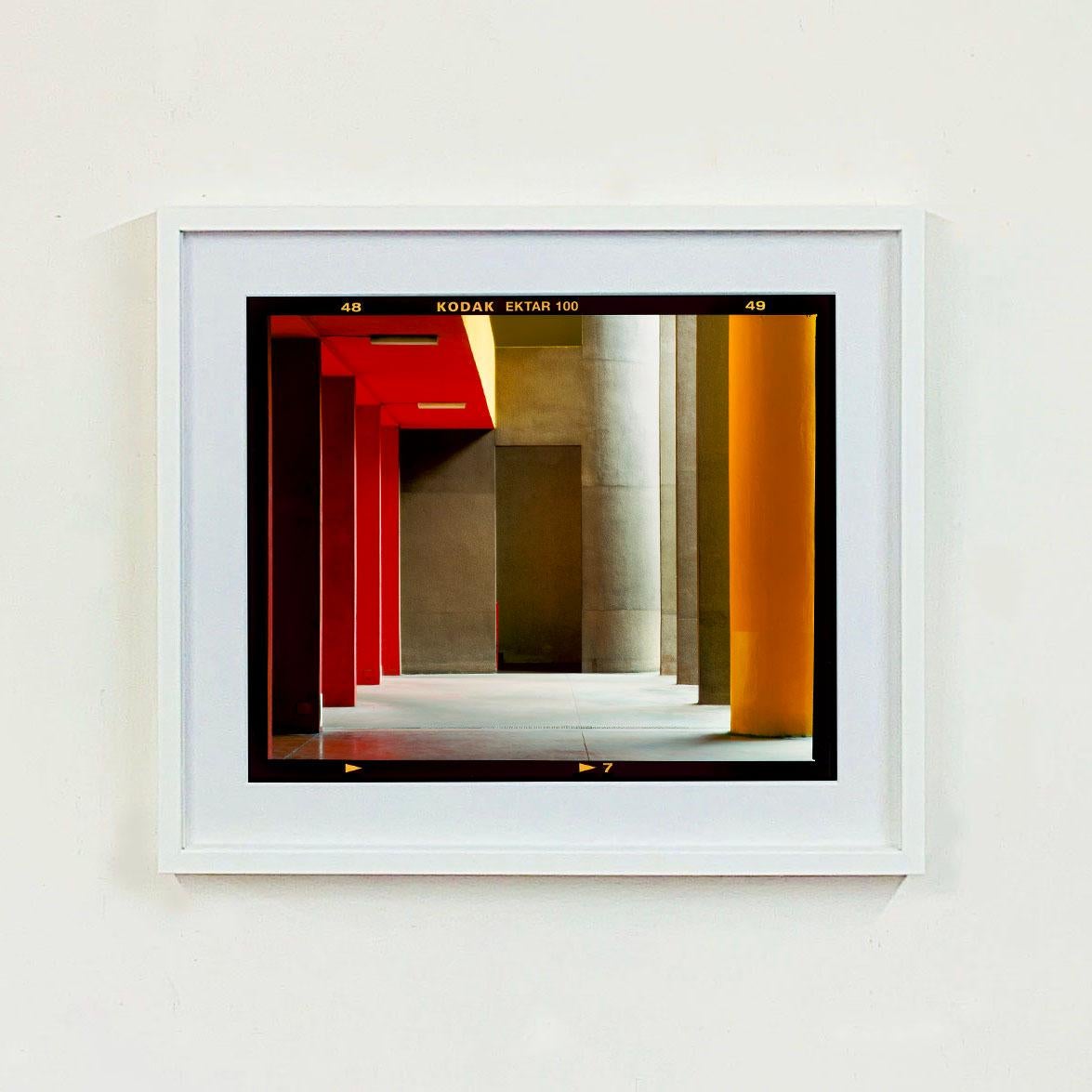 Utopian Foyer I, Milan - Brutalist Architecture Urban Color Photograph Framed - Contemporary Print by Richard Heeps