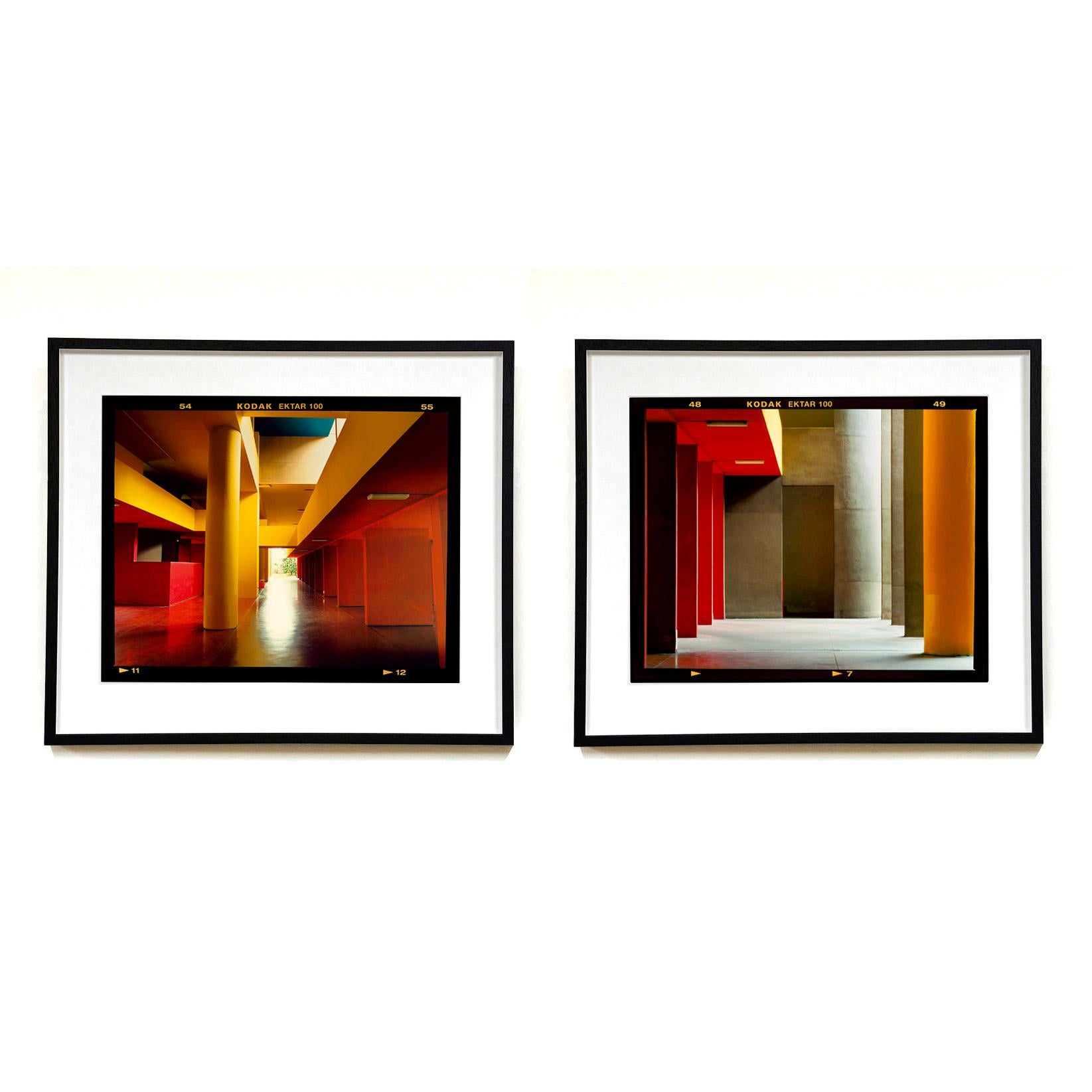 Utopian Foyer I, Milan - Brutalist Architecture Urban Color Photograph Framed For Sale 3