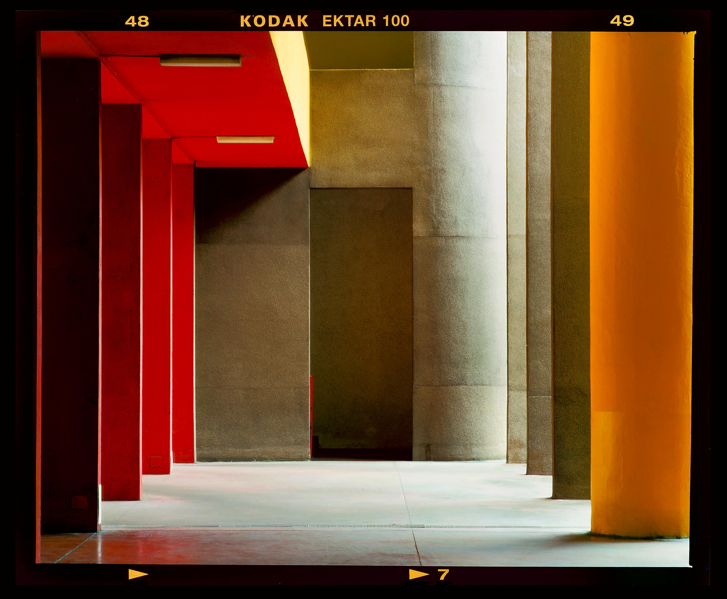 Richard Heeps Print - Utopian Foyer I, Milan - Brutalist Architecture Urban Color Photograph Framed