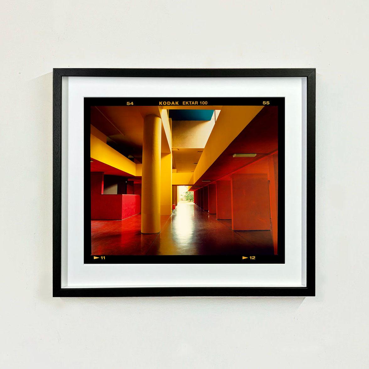 Utopian Foyer II, Milan - Brutalist Architecture Urban Color Photograph Framed - Print by Richard Heeps