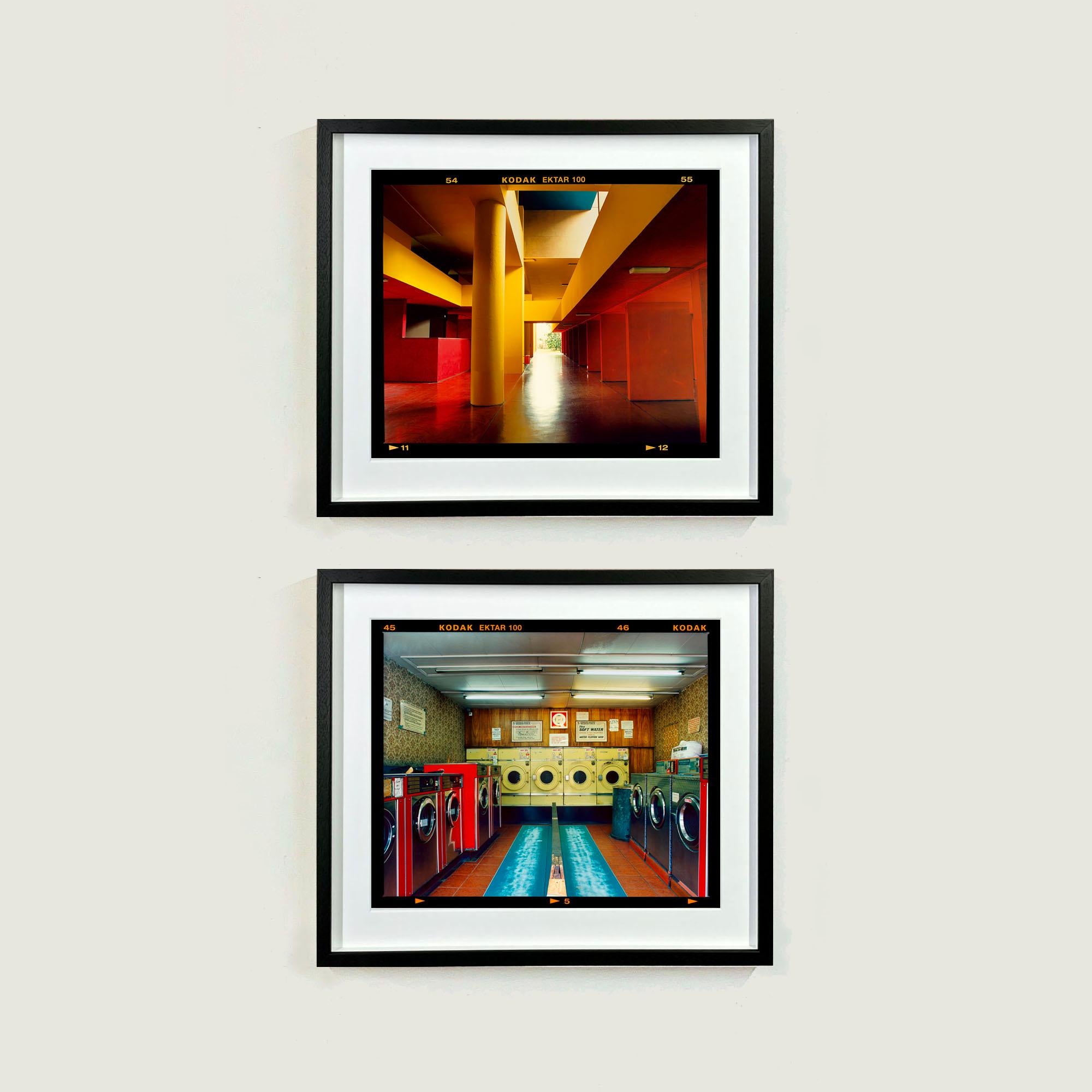 Utopian Foyer II, Milan - Brutalist Architecture Urban Color Photograph Framed For Sale 1