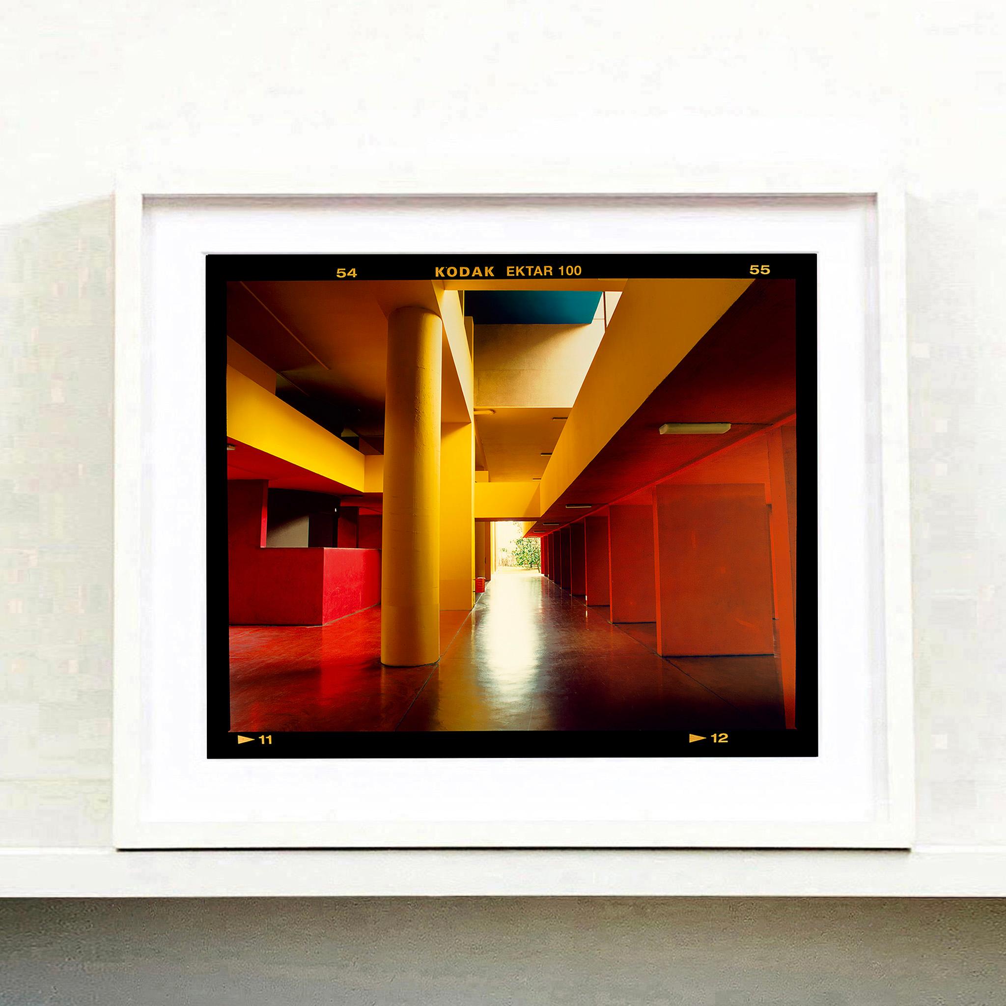 Utopian Foyer II, Milan - Brutalist Architecture Urban Color Photograph Framed For Sale 3
