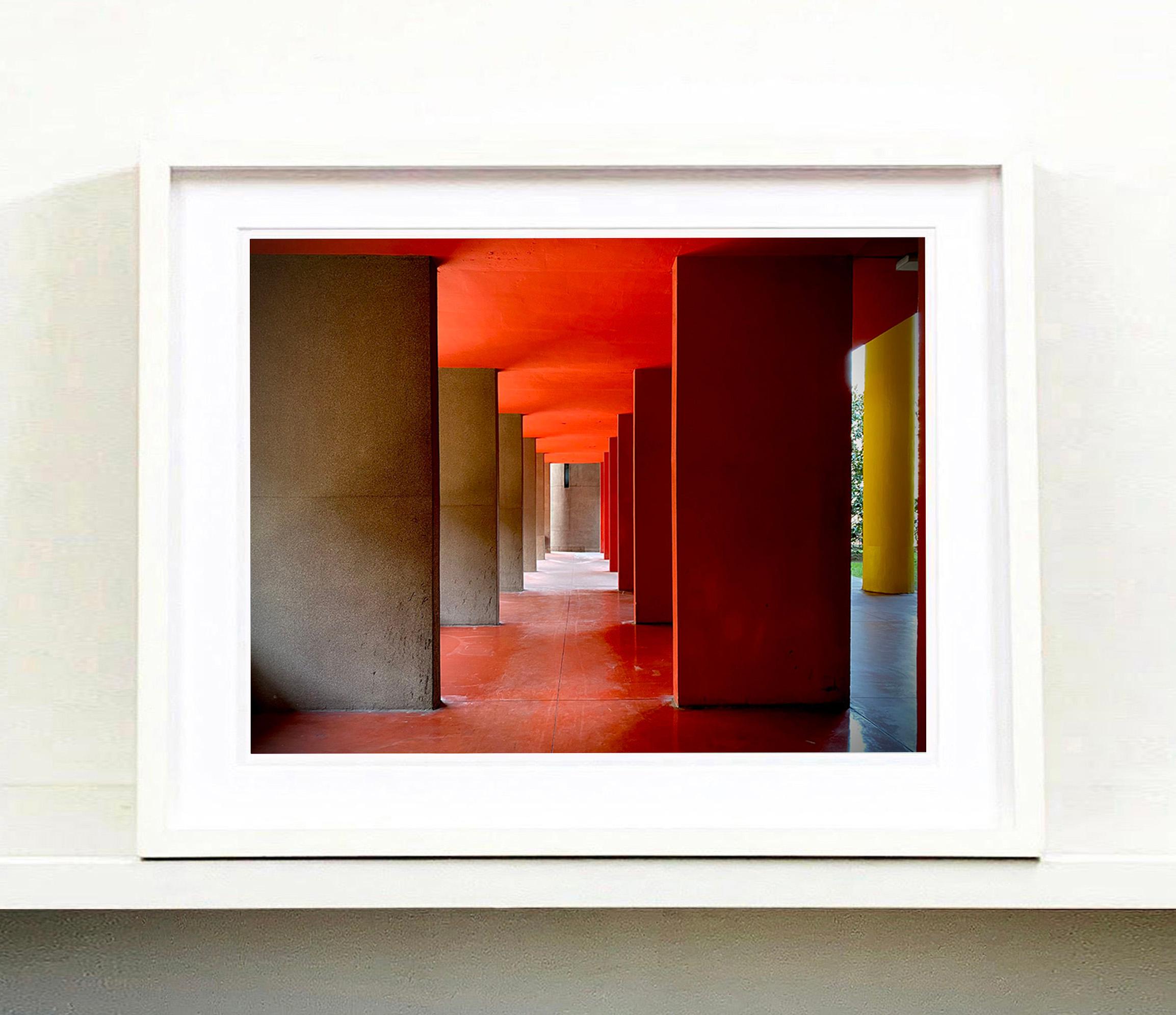 Utopian Foyer III, Milan - Color Blocking Architecture Photograph - Contemporary Print by Richard Heeps