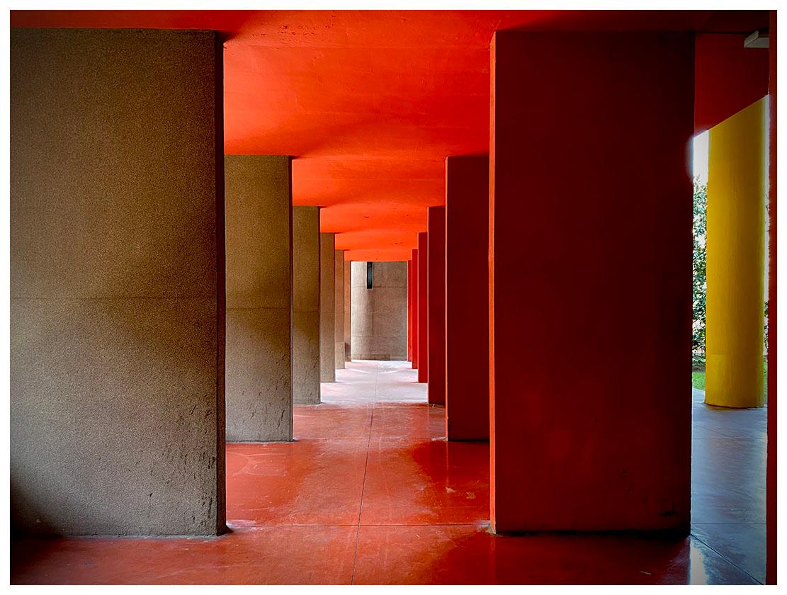 Richard Heeps Print - Utopian Foyer III, Milan - Color Blocking Architecture Photograph