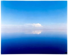 View from Bombay Beach, Salton Sea, California - Blue Waterscape Color Photo