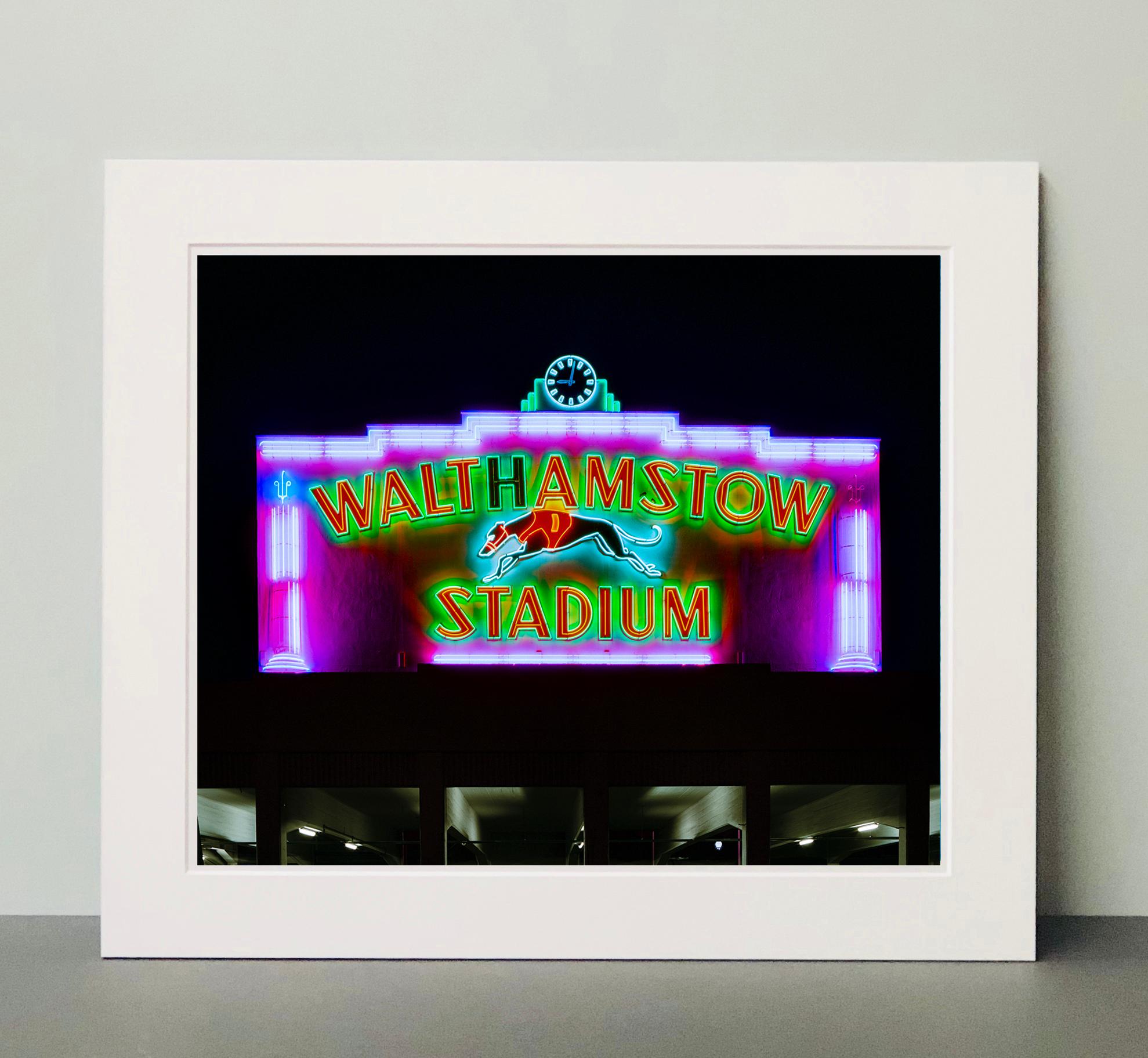 Walthamstow Stadium at Night, London - British Sign Color Photography For Sale 1