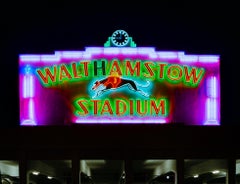 Walthamstow Stadium at Night, London - British Sign Color Photography