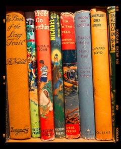 Wanderlust Goes South, Norfolk - Fotografía en color de lomos de libros antiguos
