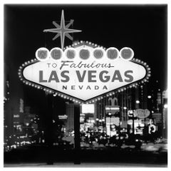 Welcome, Las Vegas - American Black and White Square Photography