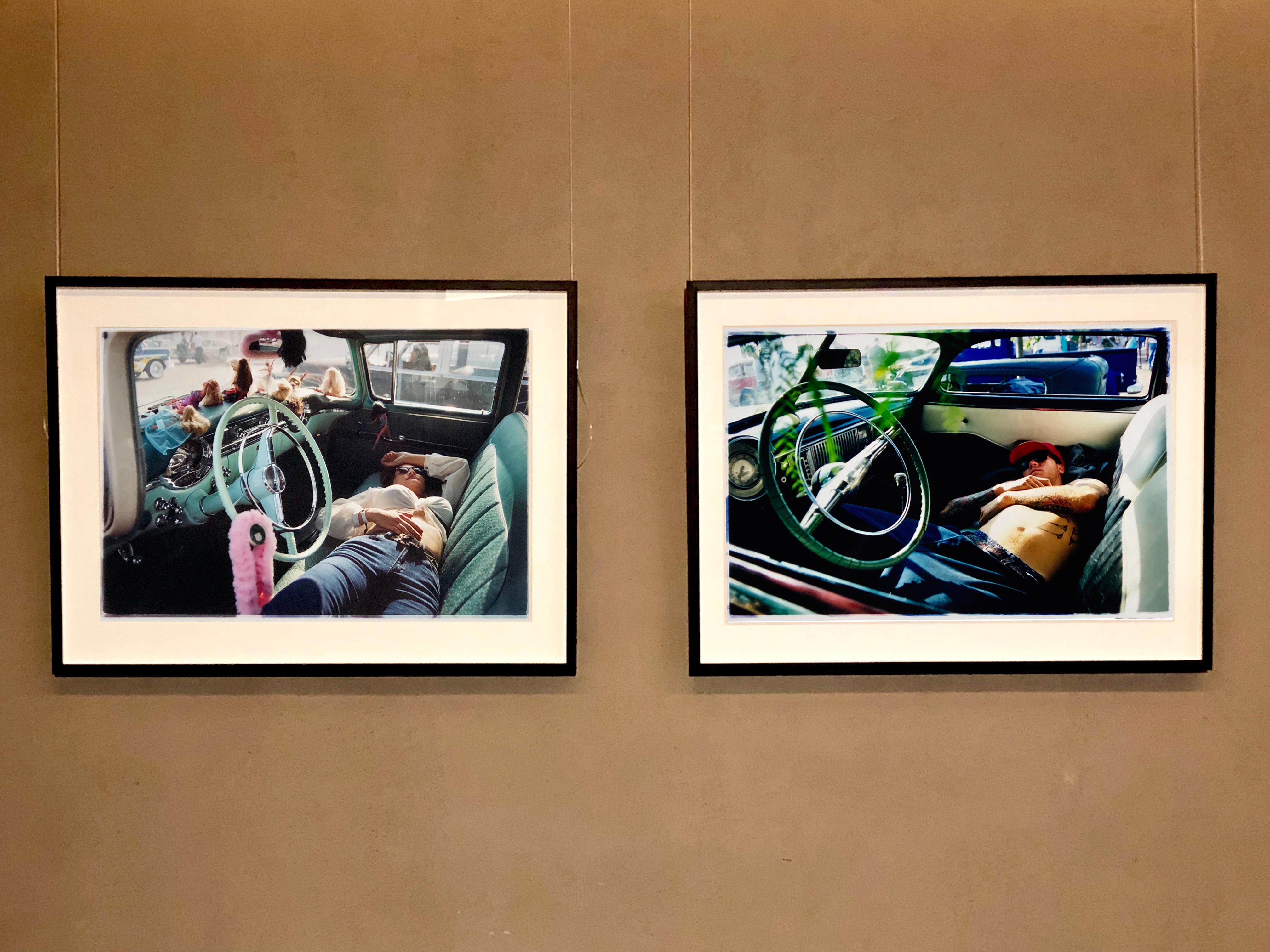Part of Richard Heeps 'Man's Ruin' Series, this sequence of artworks 'Wendy Flamin' Eyeball', 'Wendy Resting' & 'Oldsmobile and Sinful Barbie's' were shot in Las Vegas.

This artwork is a limited edition of 25, gloss photographic print. Accompanied