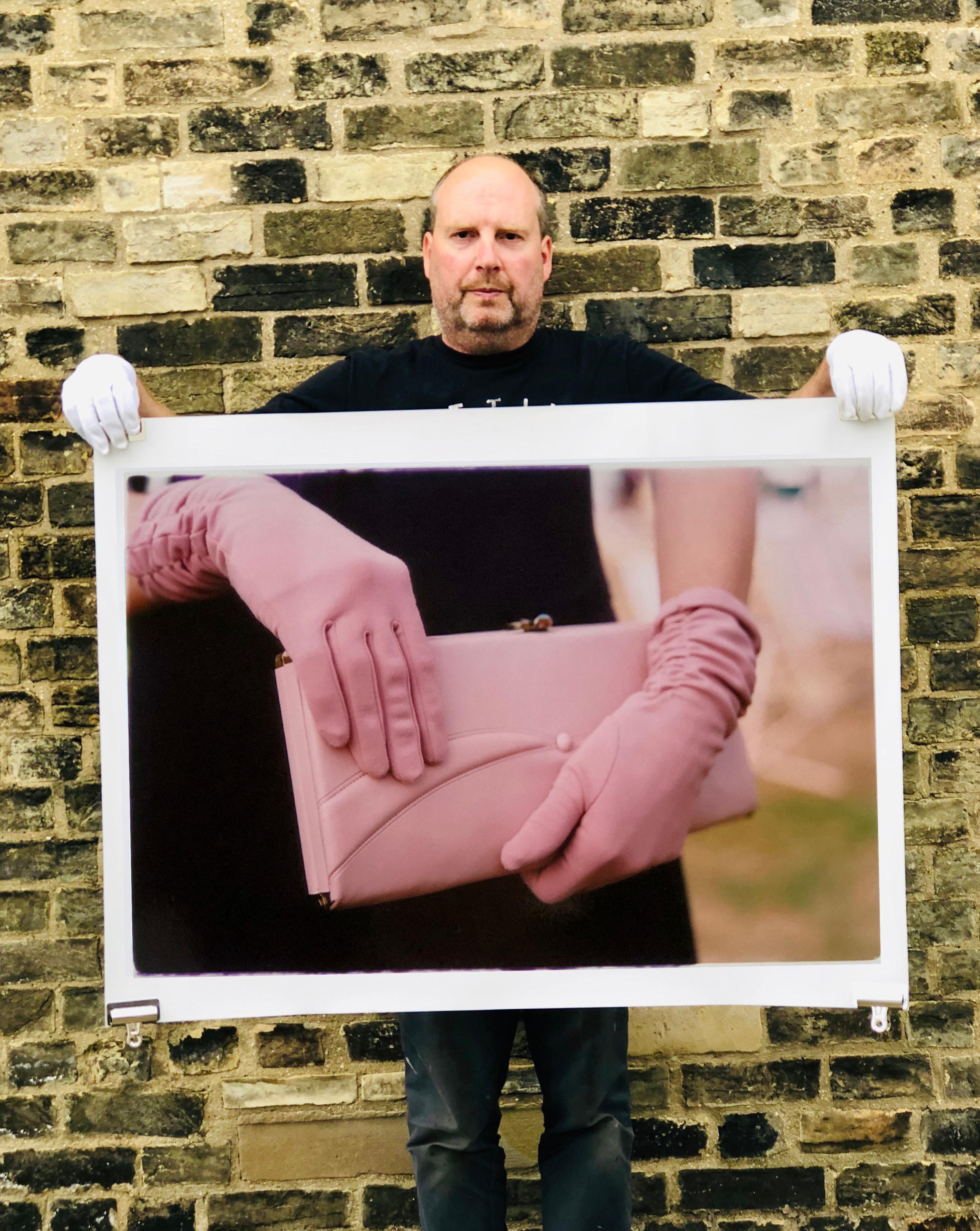 Pink Gloves, Goodwood, Chichester - Feminine fashion, color photography - Photograph by Richard Heeps