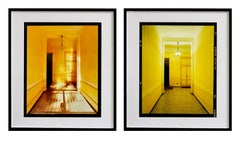 Yellow Corridor Day and Night, Milan - Interior Architecture Color Photography