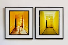 Yellow Corridor Day and Night, Milan - Interior Architecture Color Photography