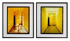 Corridor jaune jour et nuit, Milan - Architecture d'intérieur - Photographie couleur