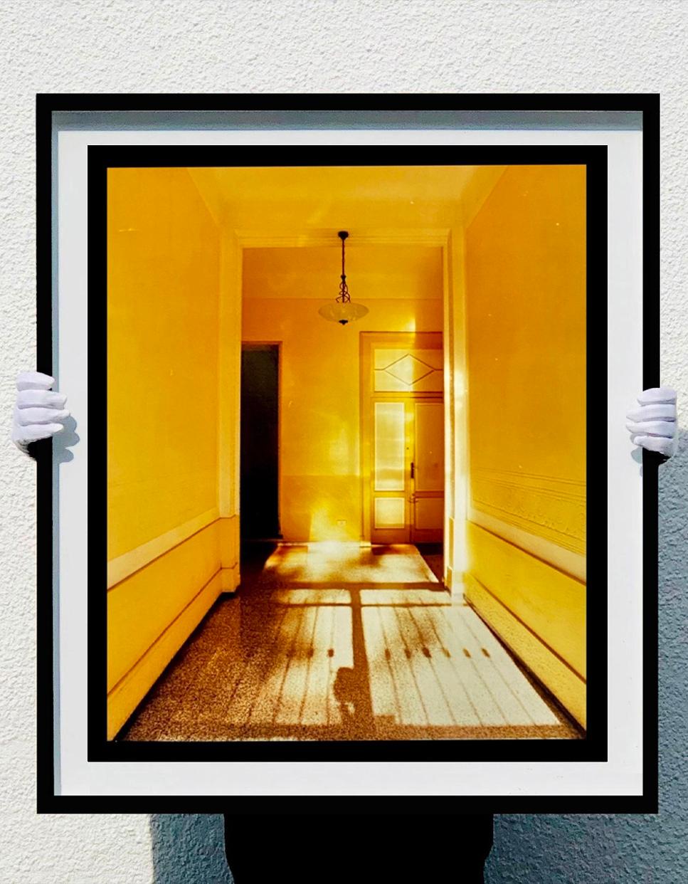 Yellow Corridor (Day), Milan - Italian architectural color photography - Print by Richard Heeps