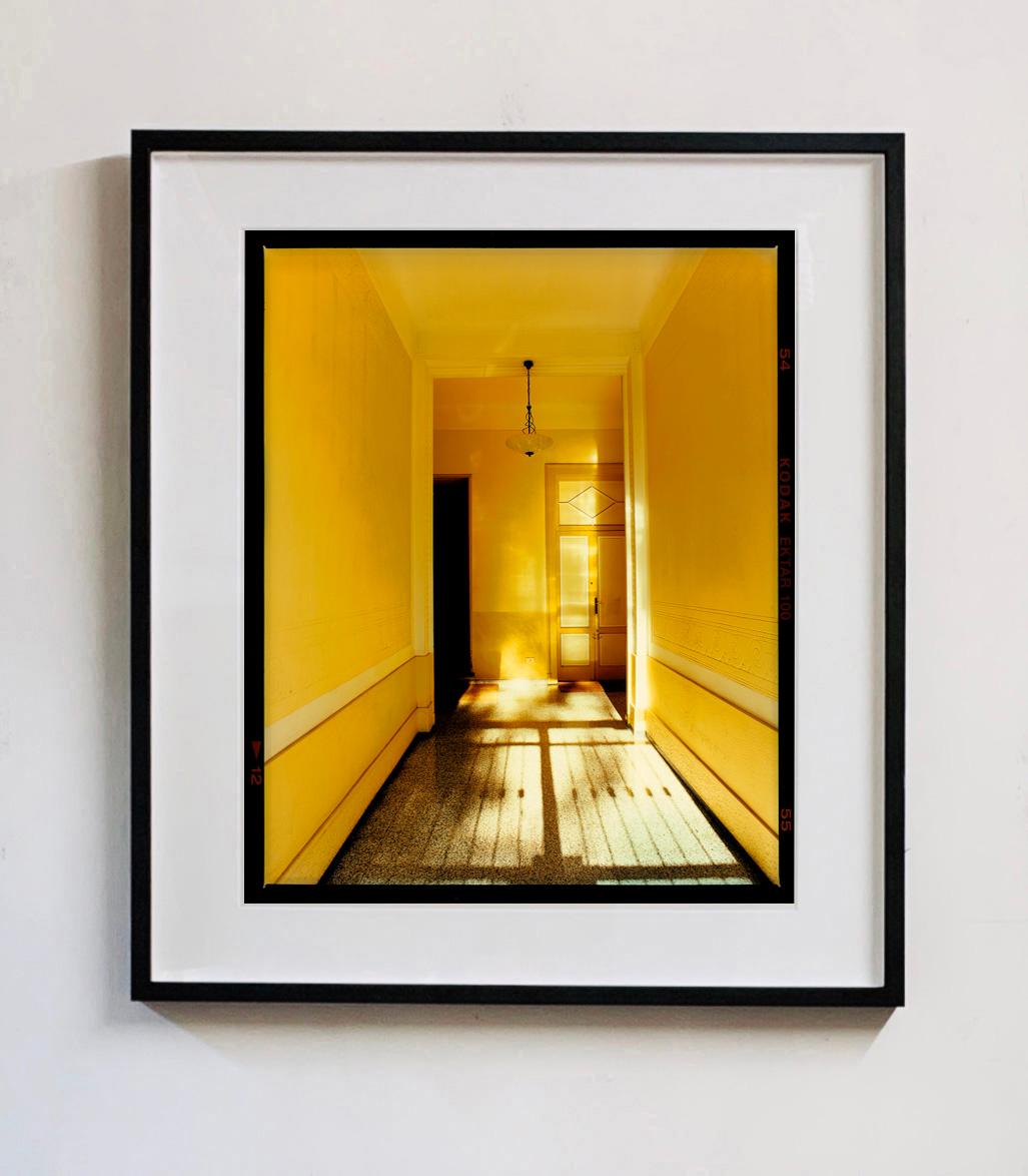 Yellow Corridor (Day), Milan - Italian architectural color photography - Photograph by Richard Heeps