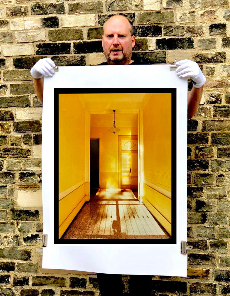 Yellow Corridor (Day), Milan - Italian architectural color photography - Contemporary Print by Richard Heeps