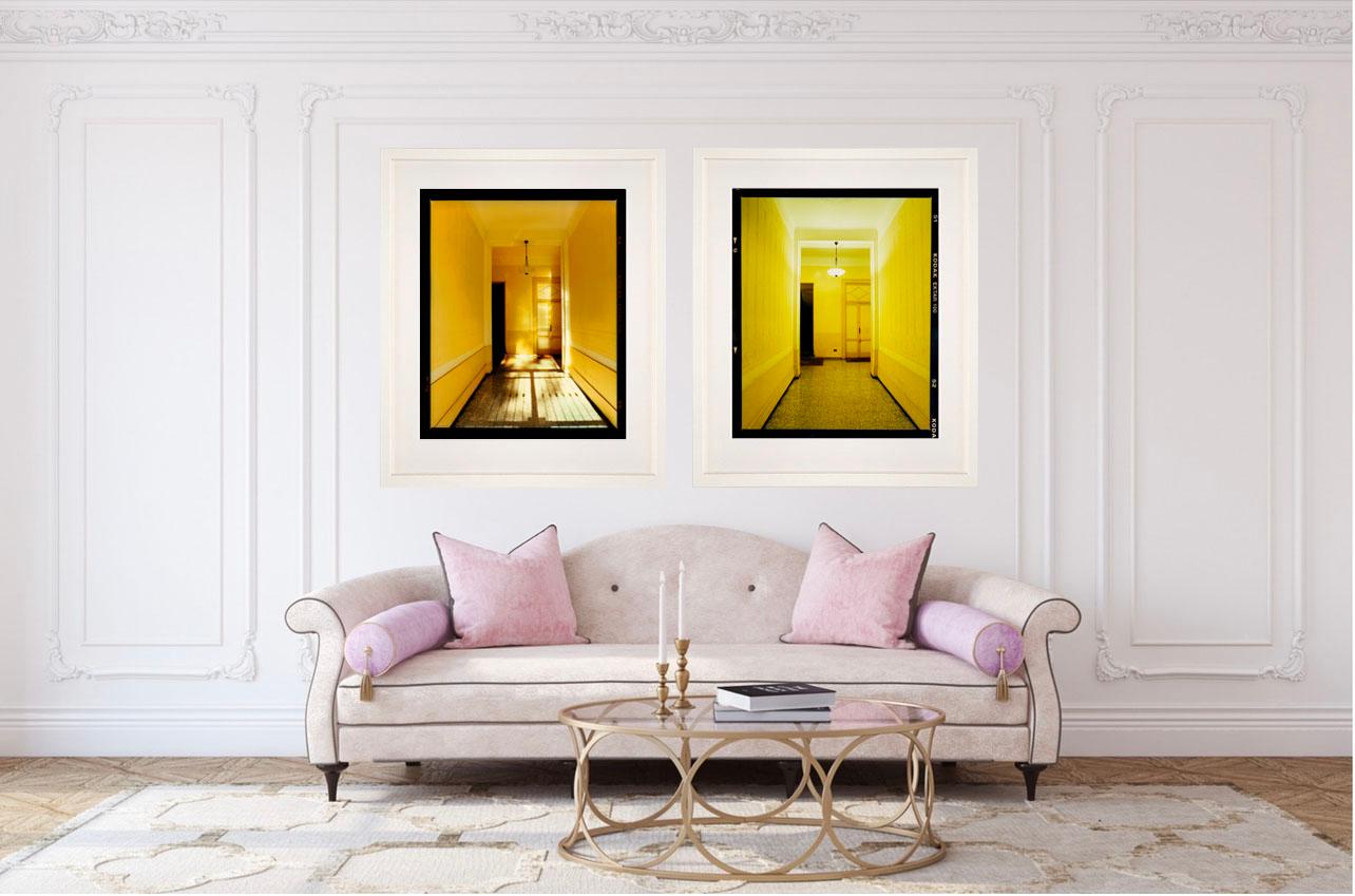 Yellow Corridor (Day), Milan - Italian architectural color photography For Sale 4