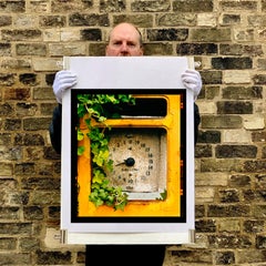 Yellow Petrol Pump, Norfolk - Vintage Aesthetic Color Photograph