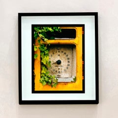 Yellow Petrol Pump, Norfolk - Vintage Aesthetic Color Photograph