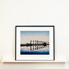 Zzyzx Resort Pool, Soda Dry Lake, Kalifornien – amerikanische Landschaft in Farbe Foto