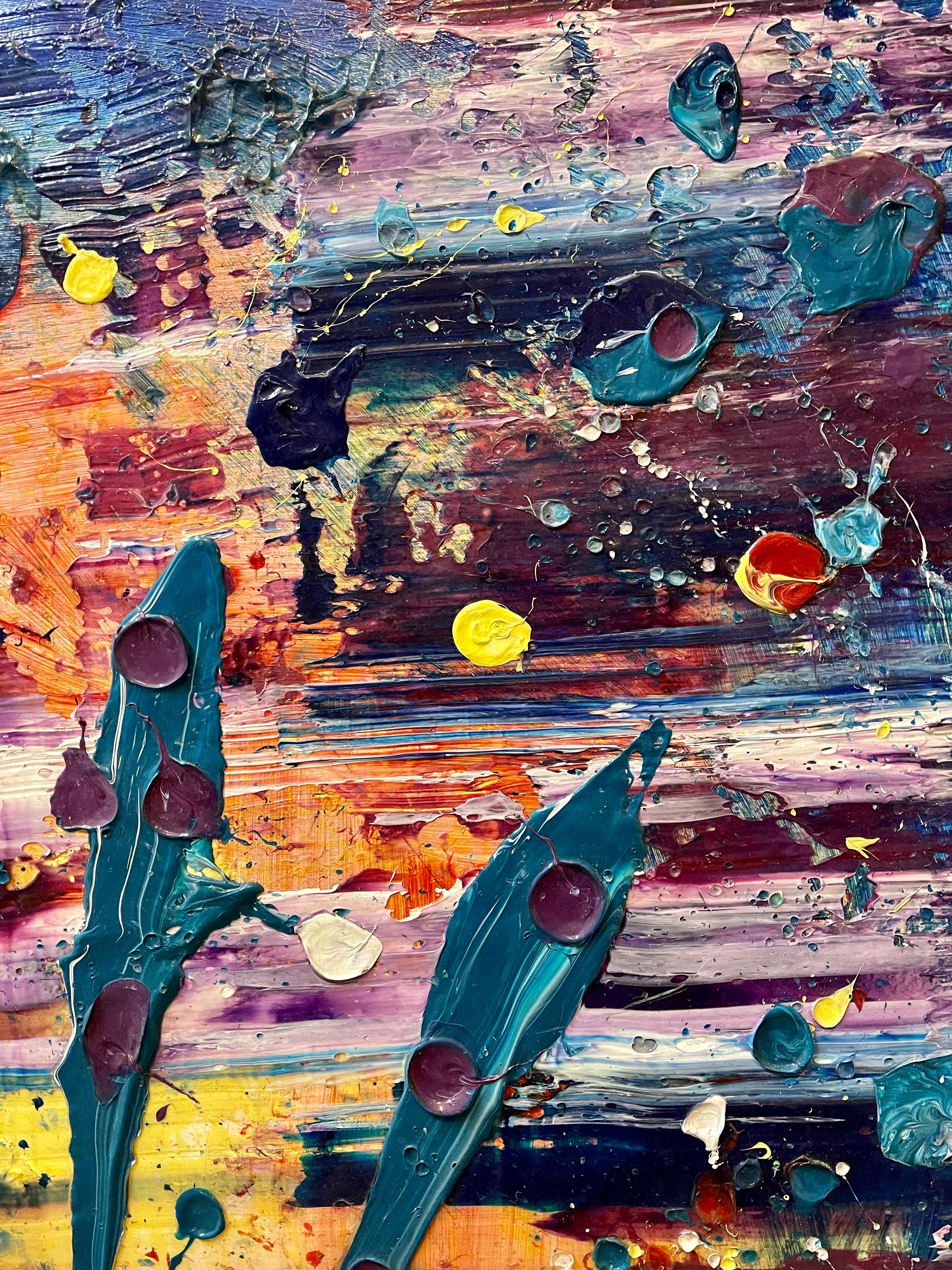 Grande quadro espressionista astratto A. Richard Heinsohn della galleria A. Stone in vendita 8