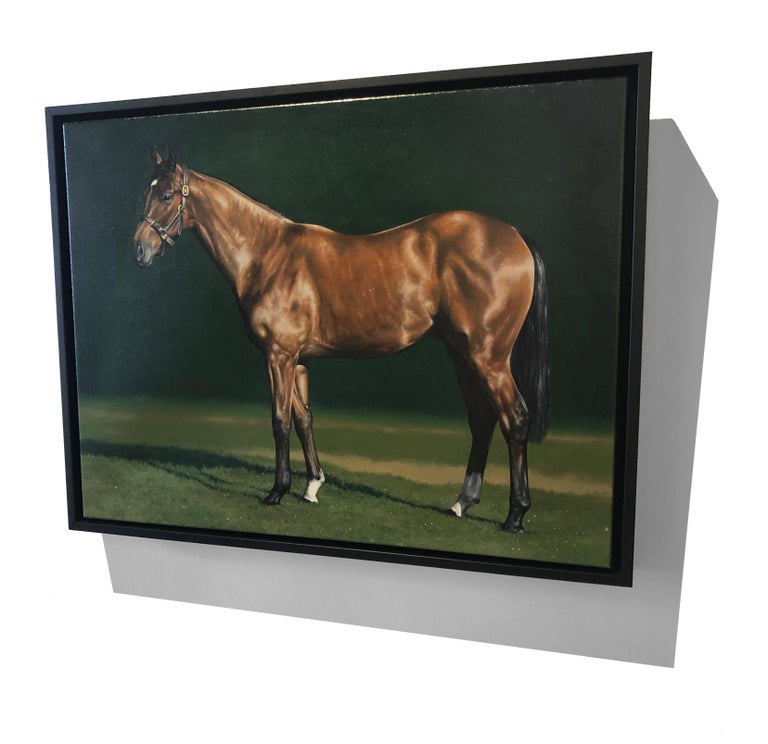 Richard Heisler Photorealist equestrian painting, "Bay" Inspired by