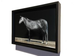 Photorealist gray horse, "Regent", Inspired by George Stubbs