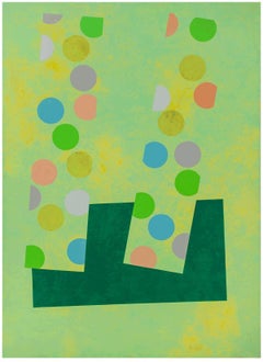 Huge Oil Painting "Jeu D'enfant" Colorful Vibrant Abstract Geometric