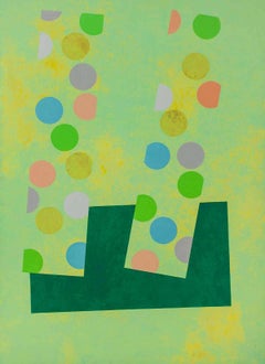 Huge Oil Painting "Jeu D'enfant" Colourful Vibrant Abstract Geometric