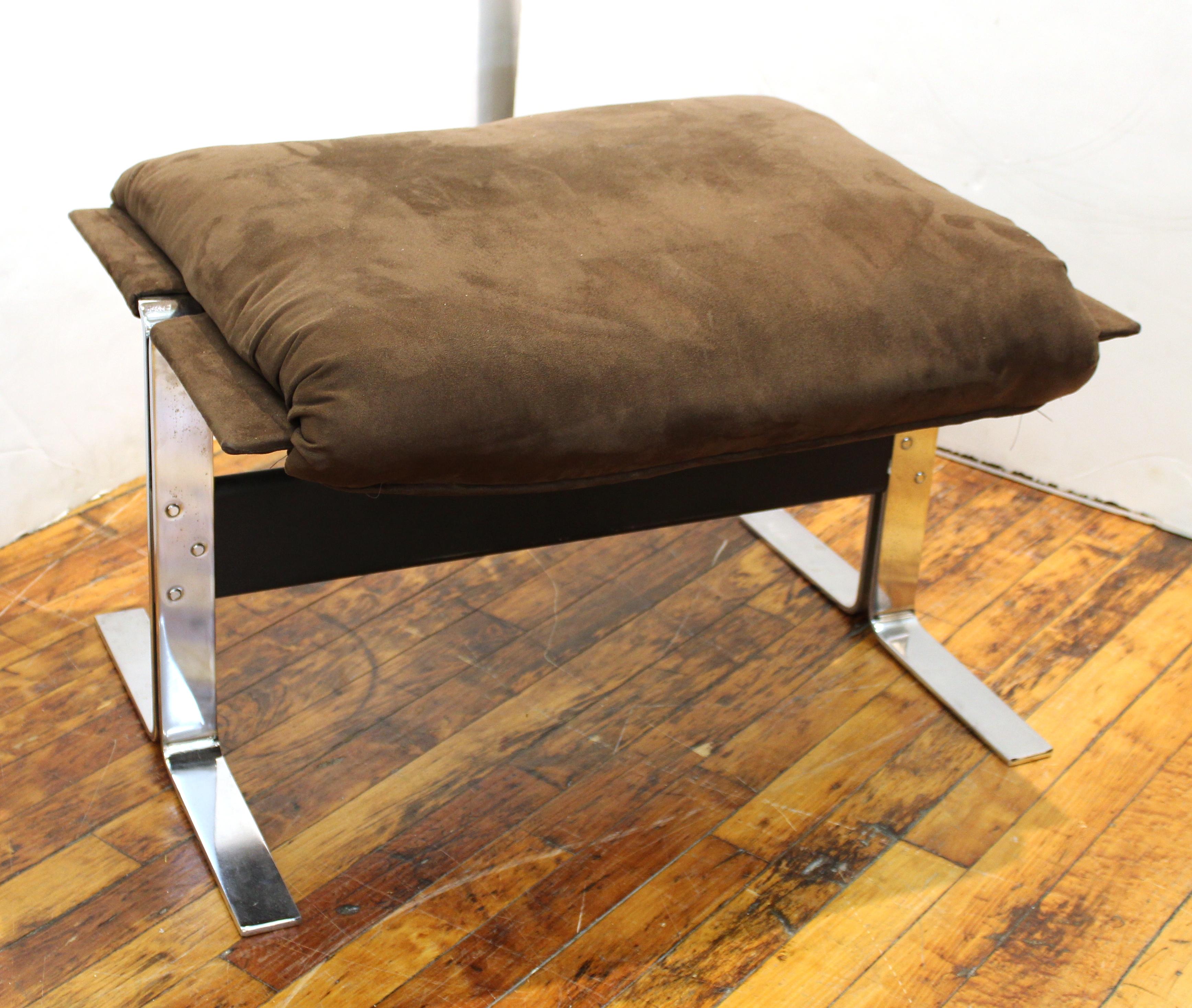 Richard Hersberger for Saporiti Italian Modern Lounge Chair with Ottoman 5