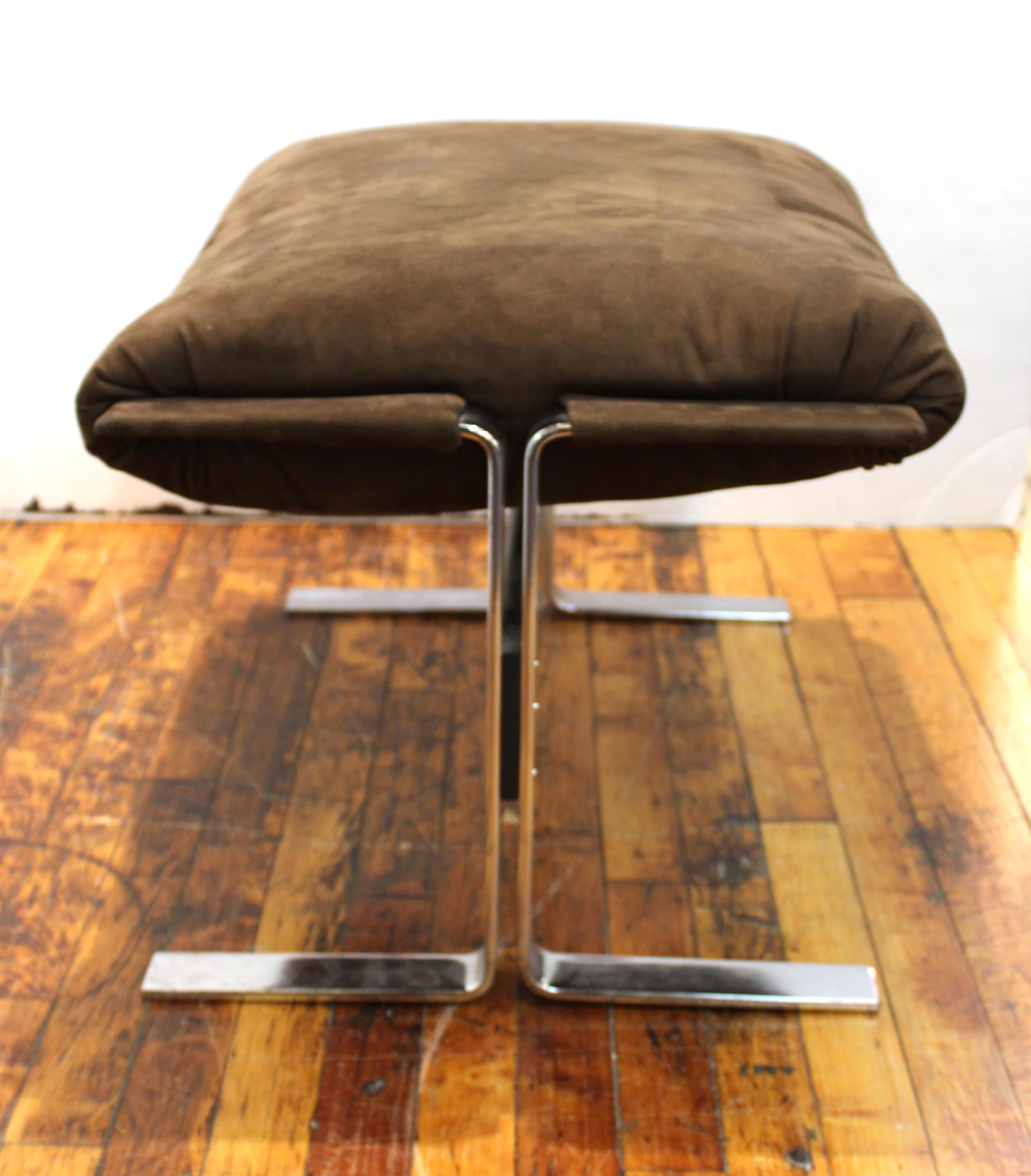 Richard Hersberger for Saporiti Italian Modern Lounge Chair with Ottoman 6
