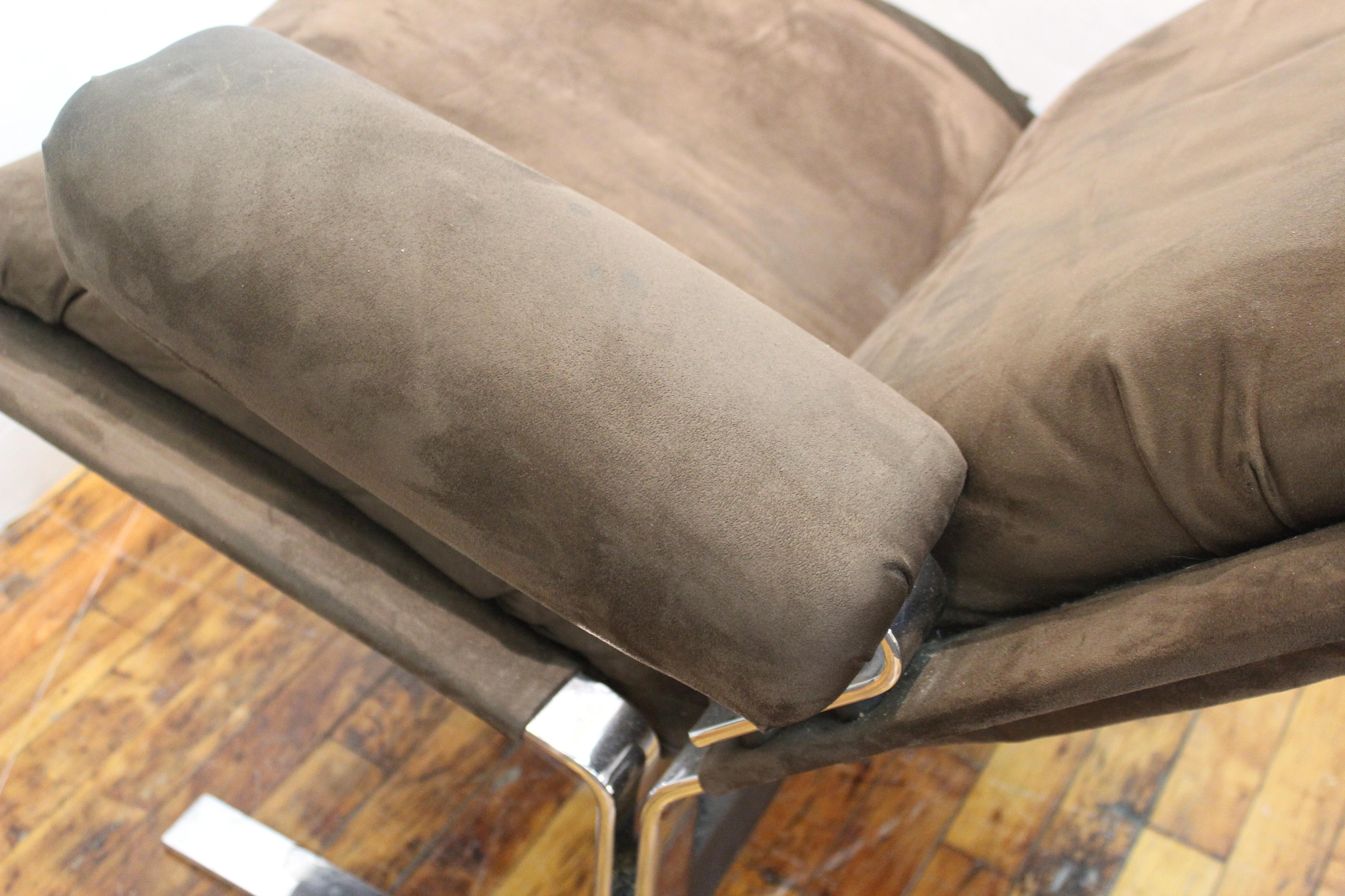 Richard Hersberger for Saporiti Italian Modern Lounge Chair with Ottoman 2