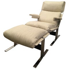 Richard Hersberger for the PACE Collection Modern Lounge Chair with Ottoman