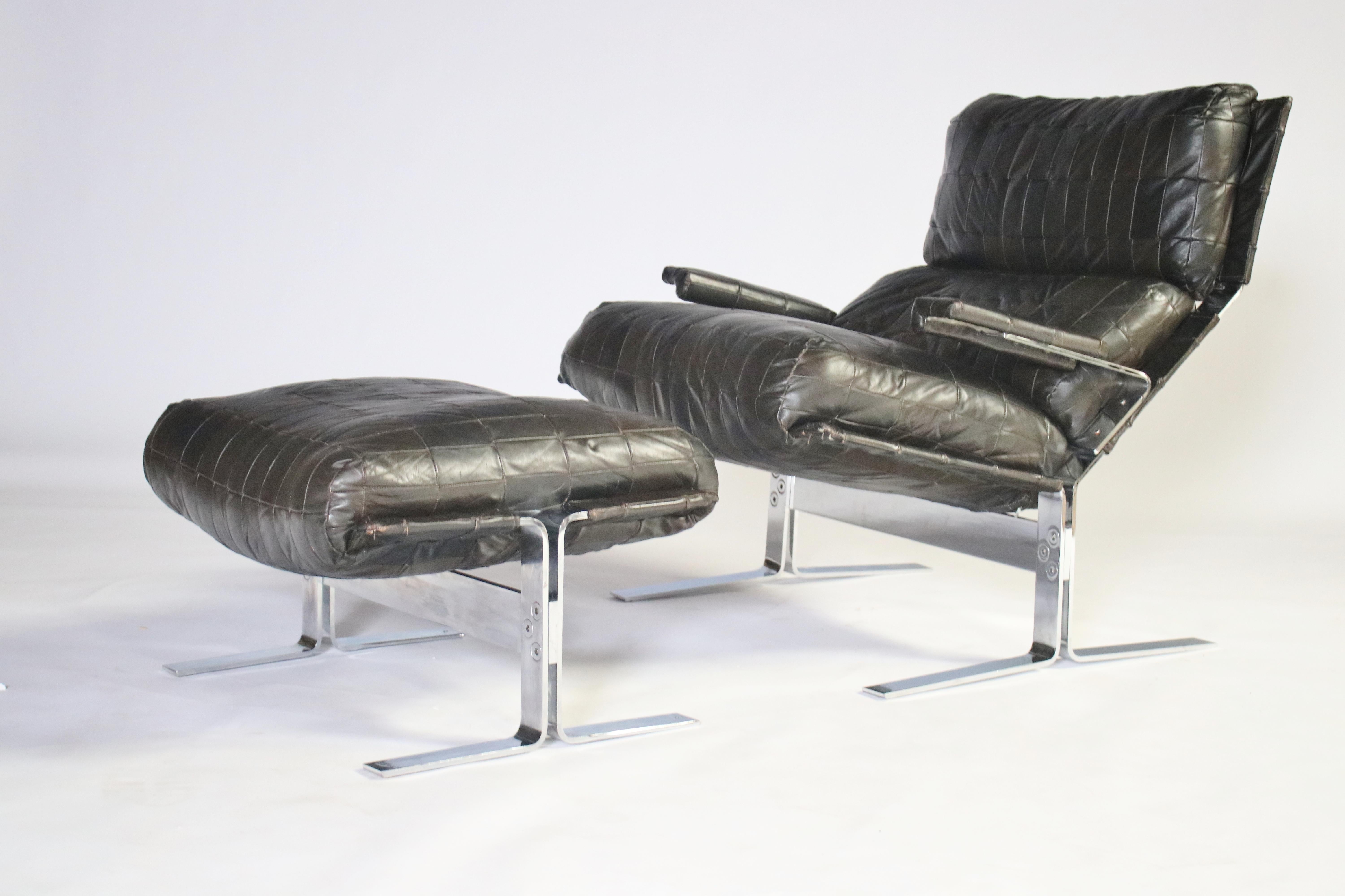 Richard Hersberger For Saporiti Lounge Chair and Ottoman 3