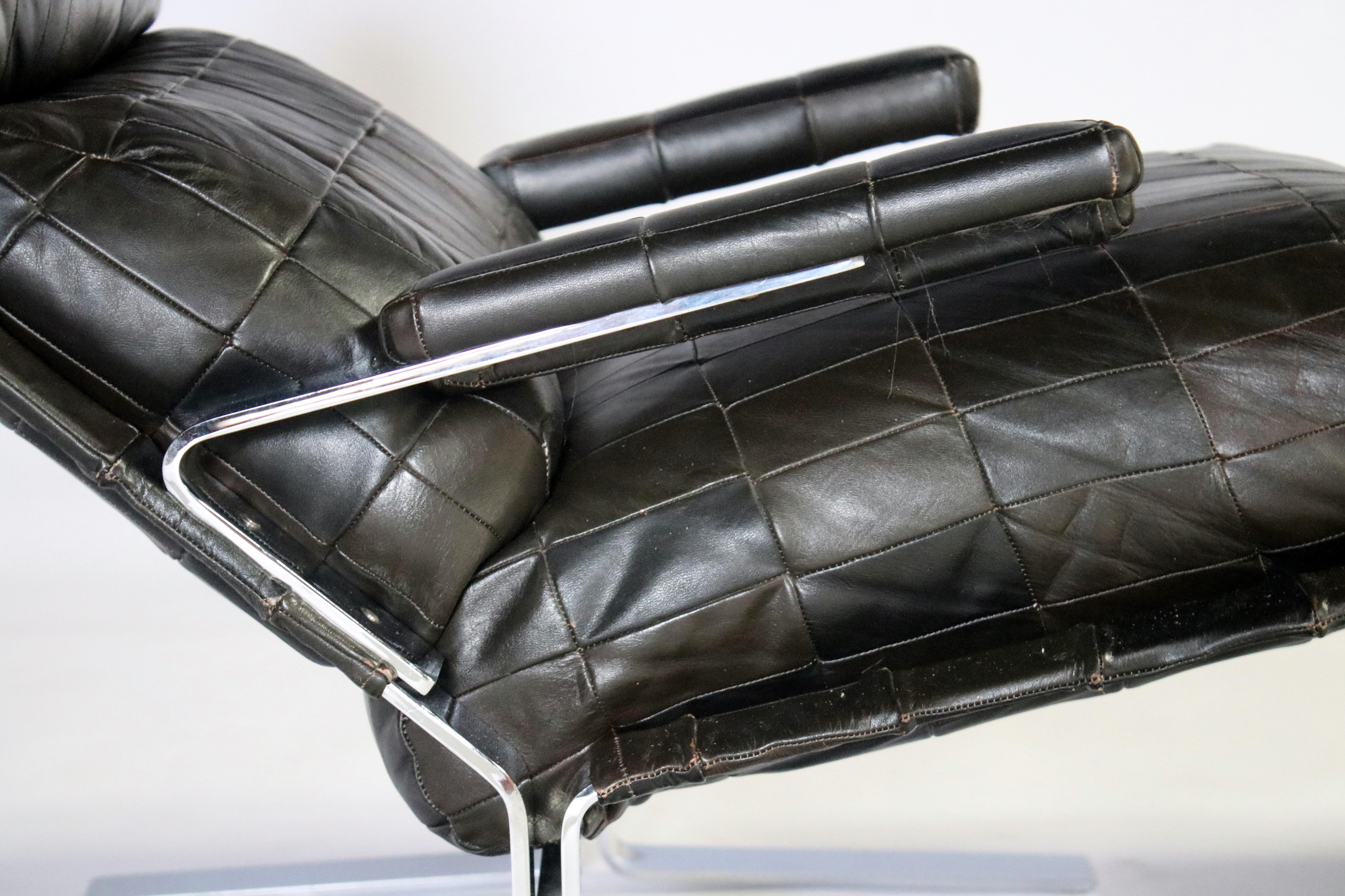 Italian Richard Hersberger For Saporiti Lounge Chair and Ottoman