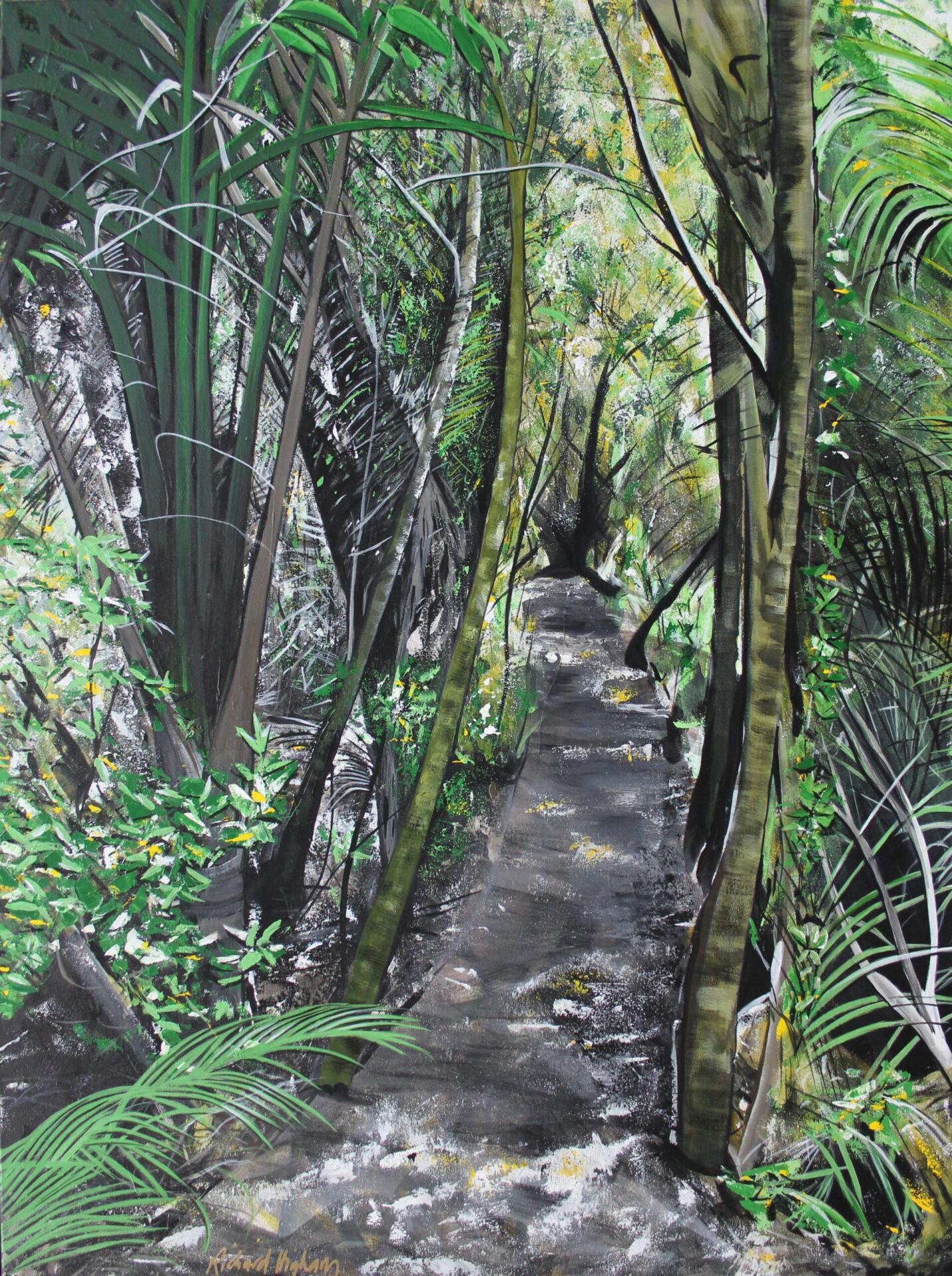 Bush Walk 1 - Painting by Richard Higham