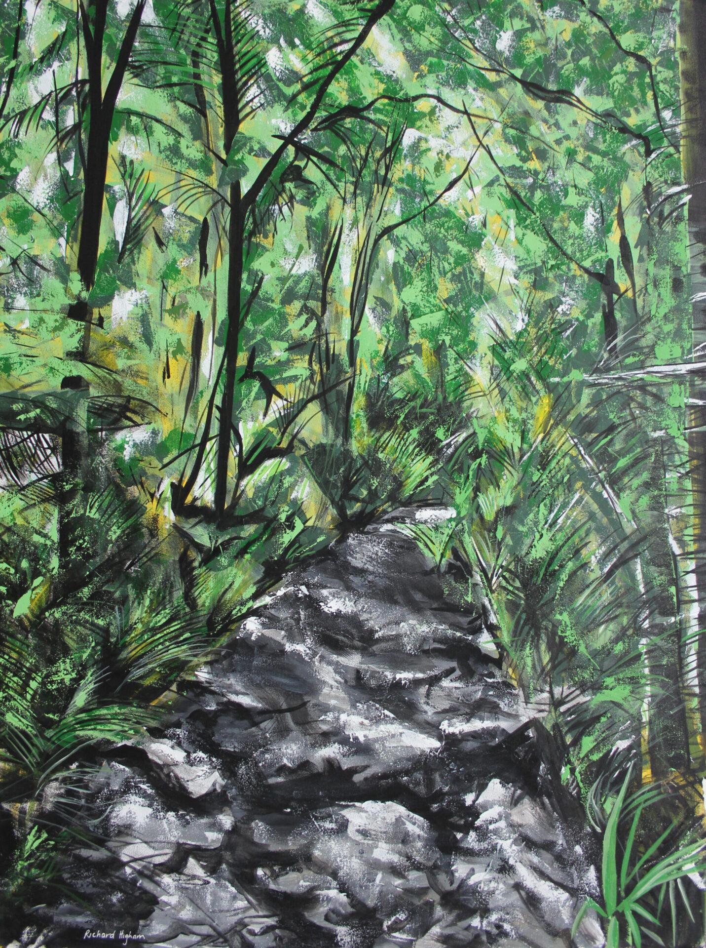 Bush Walk 2 - Painting by Richard Higham