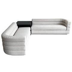 Richard Himmel for Interior Crafts Channeled Back Two Piece Sectional Sofa