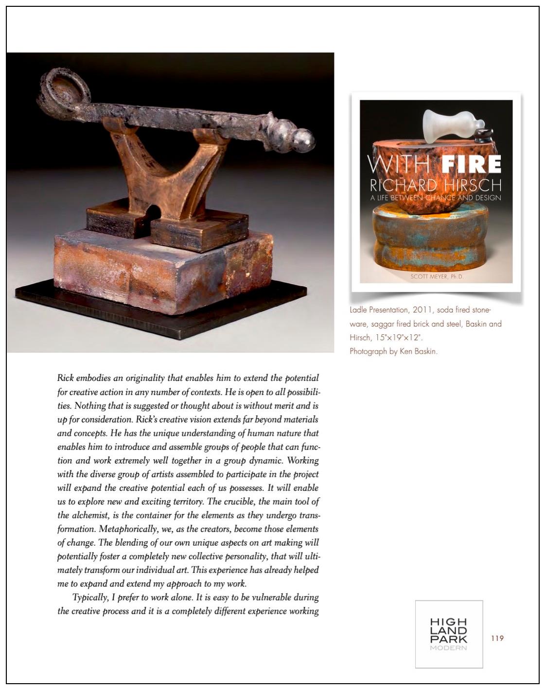 Ceramic Richard Hirsch and Ken Baskin Ladle Presentation Sculpture, 2011 For Sale