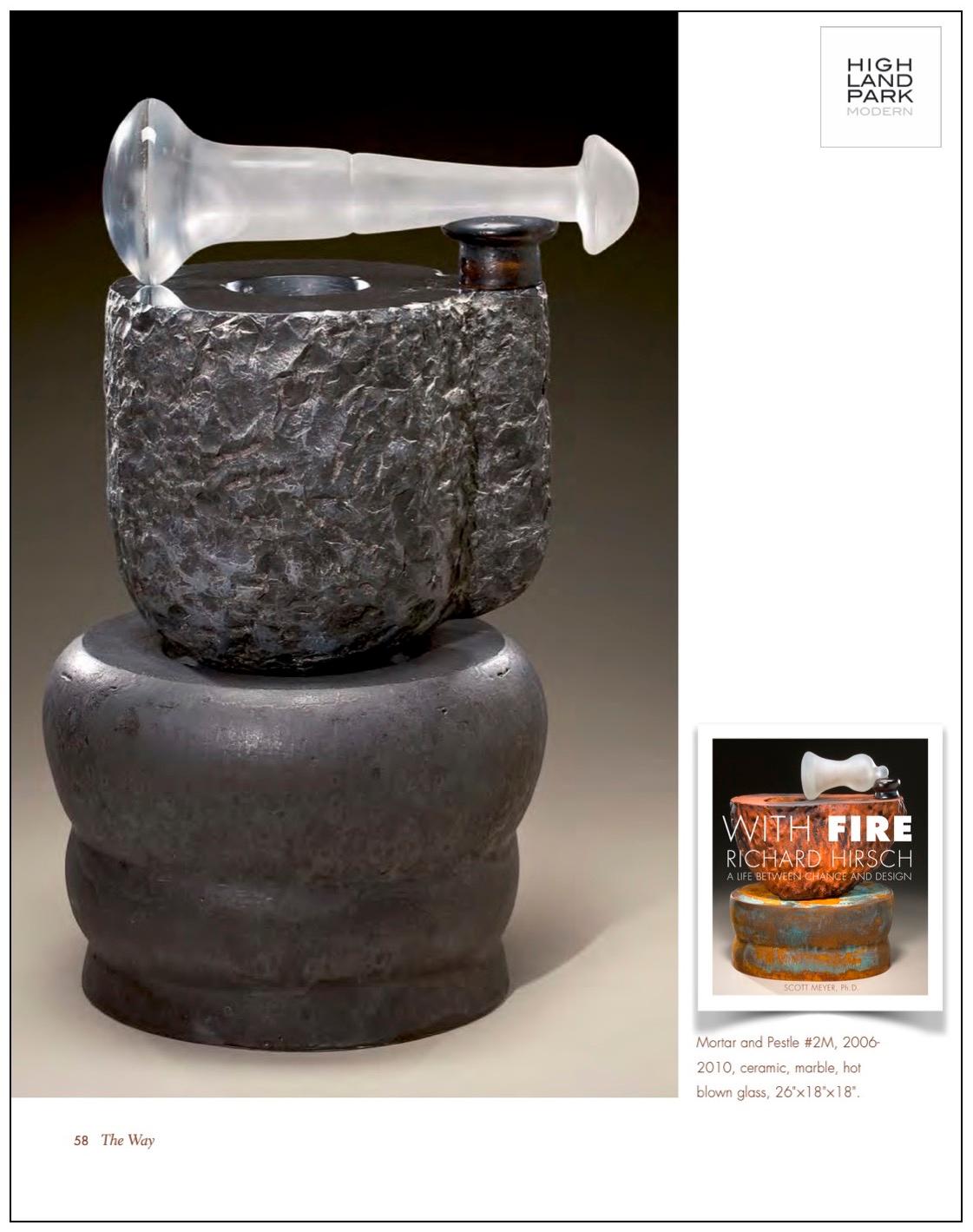 Richard Hirsch Black Marble Mortar and Glass Pestle Sculpture, 2006 - 2010 For Sale 1