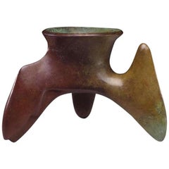 Richard Hirsch Bronze Ceremonial Cup #1B, Tripod Vessels Collection, 1992
