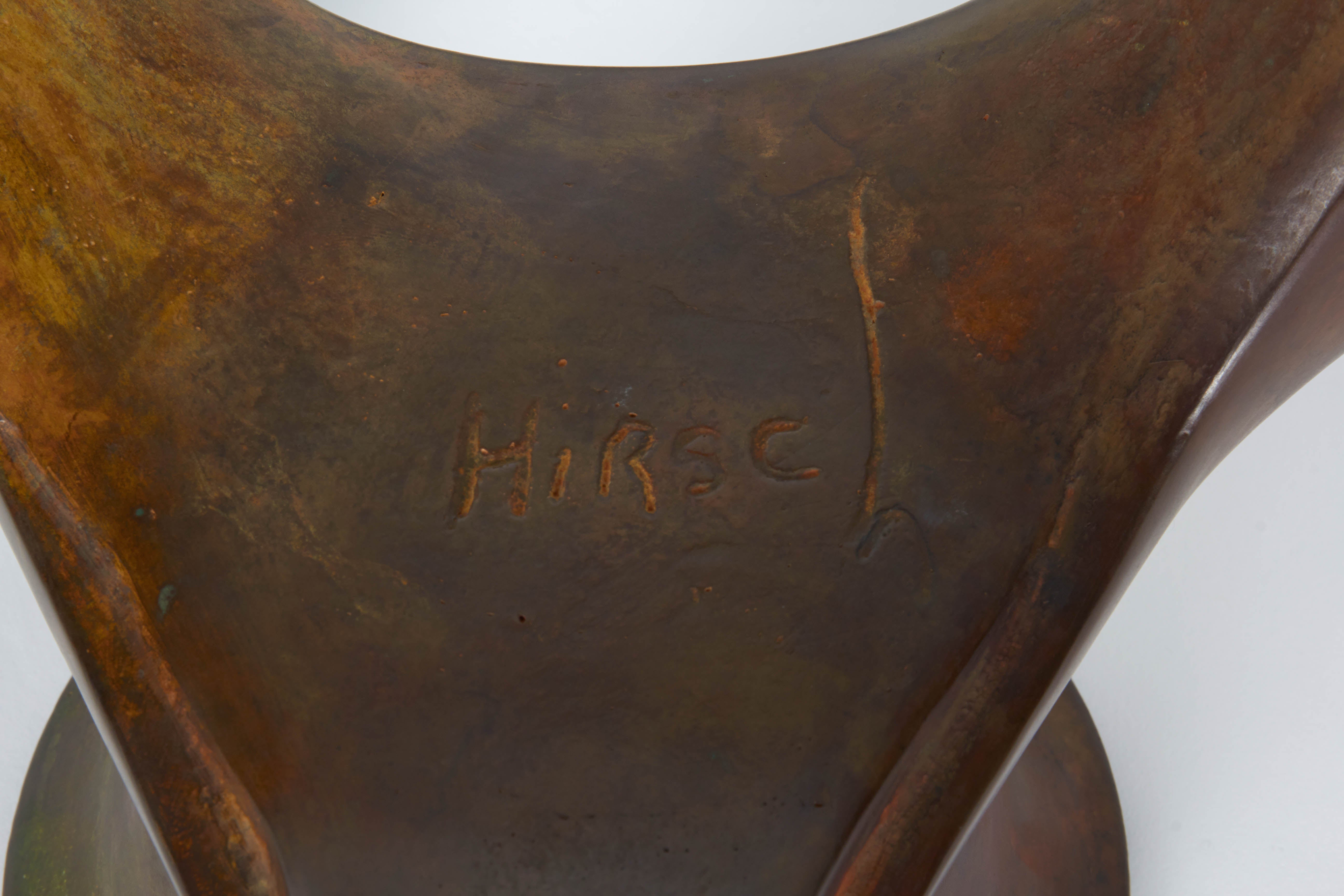 20ième siècle Cupe de cérémonie en bronze n°1B de Richard Hirsch, collection de vases tripodes, 1992 en vente