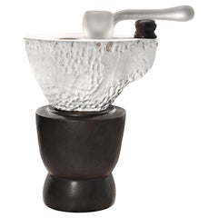 Richard Hirsch Ceramic Altar Bowl with Blown Glass Ladle Sculpture #3, 2020